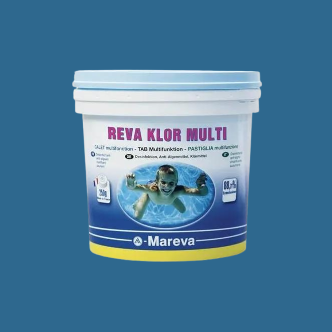 Désinfectant pour piscine Reva-Klor tab multi MAREVA - 5kg en galets de  500g - 100191U - Espace Bricolage