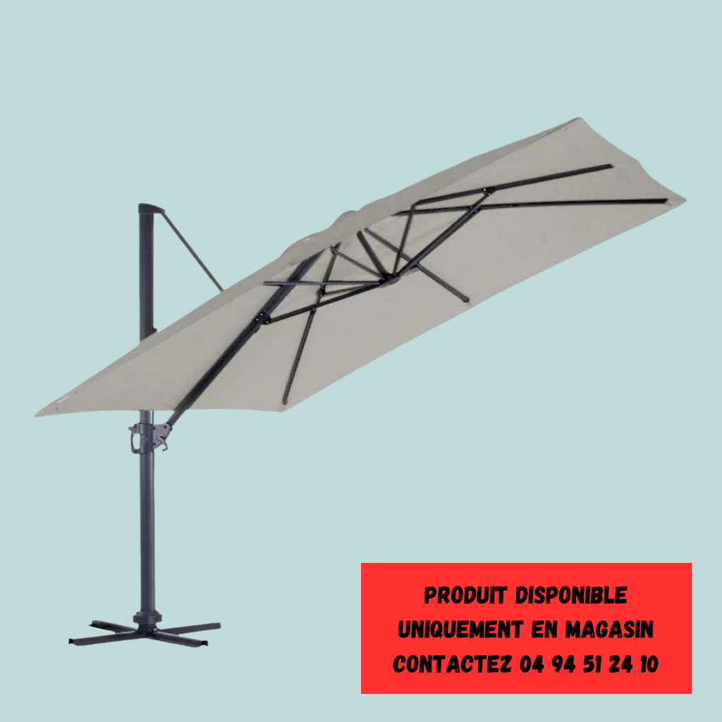 Parasol double quito 4.60X2.70 Gris perle