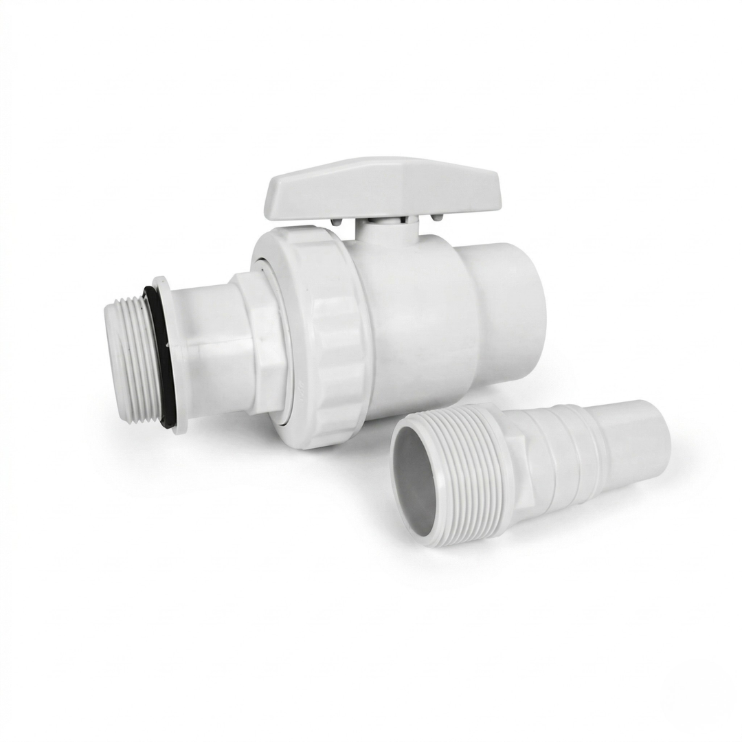 Vanne d'arrêt 1/4 de tour + embout — Ø32 et Ø38 mm