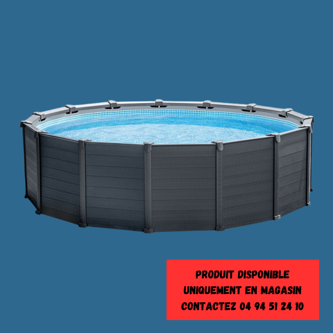 Piscine hors sol Graphite 4,78 x 1,24 m