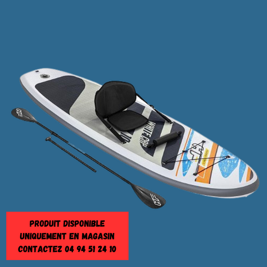 Paddle SUP gonflable White Cap Hydro-Force™ 305 x 84 x 12 cm convertible en kayak BESTWAY