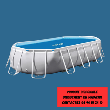 Bâche à bulles renforcée pour piscine ovale 4 x 2m