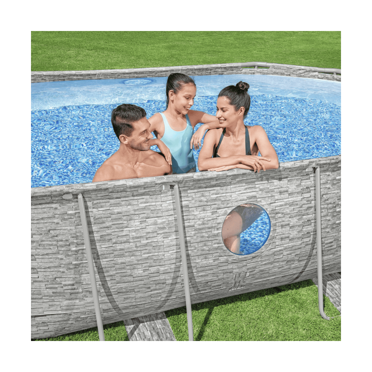 PISCINE STEEL PRO MAX CLEAR VIEW 4.88X3.05X1.07