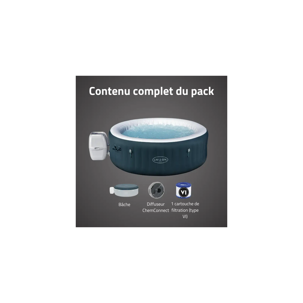 Spa gonflable rond Lay-Z-Spa Miami AirJet EnergySense 4-6 personnes