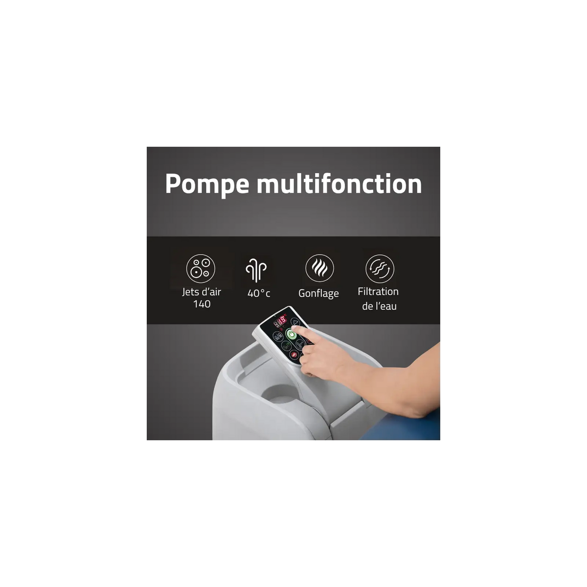 Spa gonflable rond Lay-Z-Spa Milan AirJet Plus 4-6 personnes