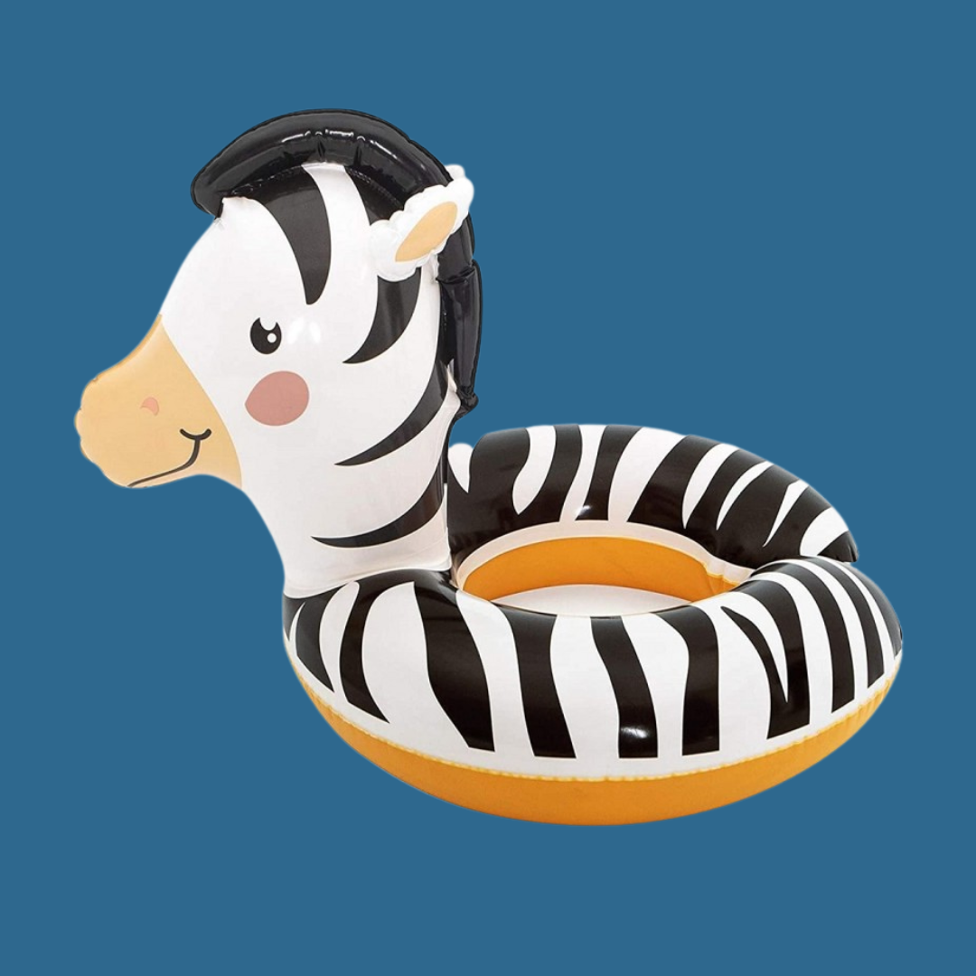 Bouée Anneaux tête d'animal Zèbre, Oiseau, Singe - 3 modèles assortis. d'âge: 3-6 ans