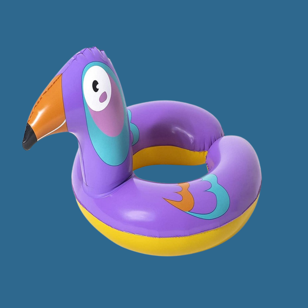 Bouée Anneaux tête d'animal Zèbre, Oiseau, Singe - 3 modèles assortis. d'âge: 3-6 ans