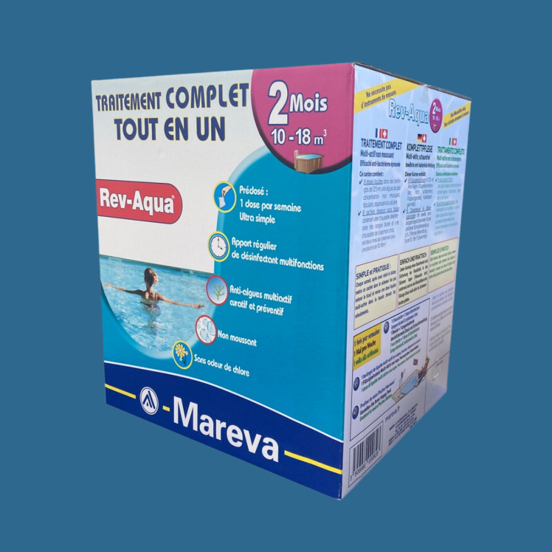 Revaqua 10/18 m³ — Kit de traitement piscine 2 mois