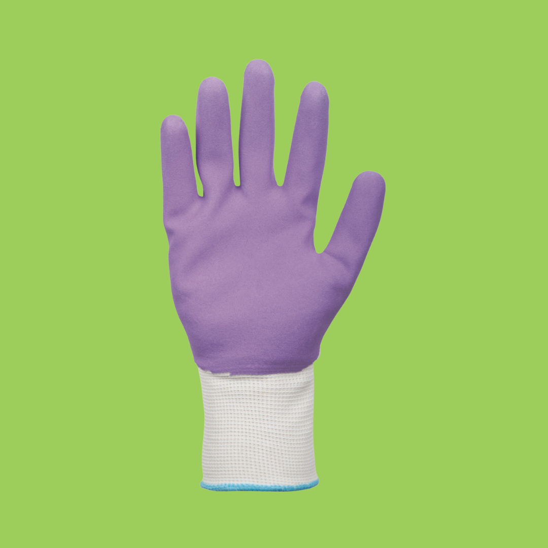 Gants pour petits travaux de jardinage blanc/mauve - GERIN