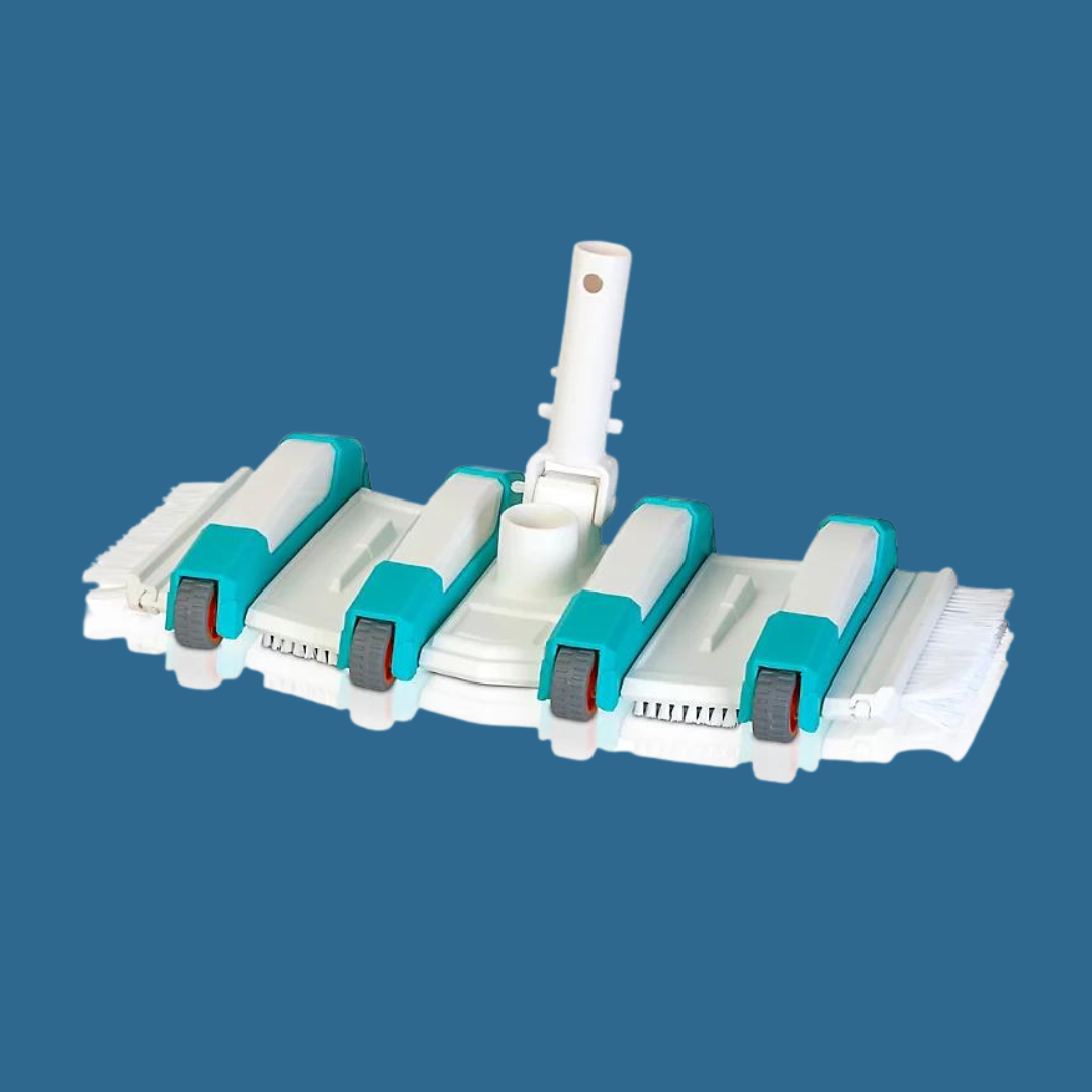 Tête de balai manuel flexible 8 roues et brosses latérales - Gamme confort