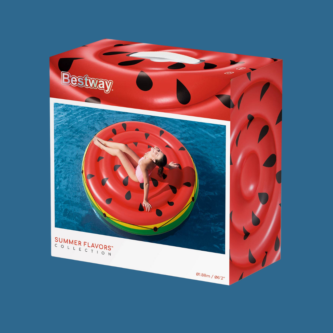 Ile gonflable Pastèque rouge