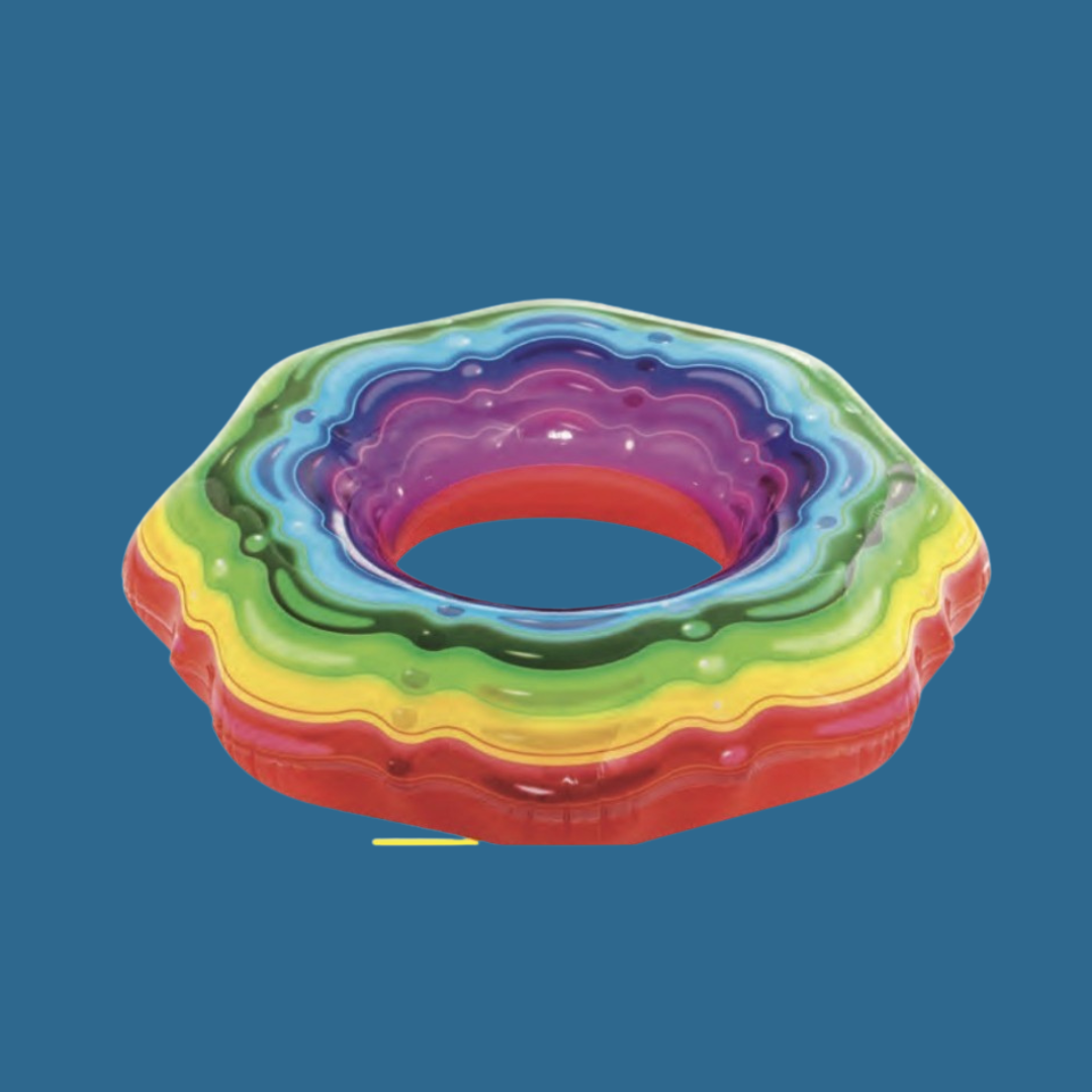 Bouée ronde ruban arc en ciel Rainbow ø115cm