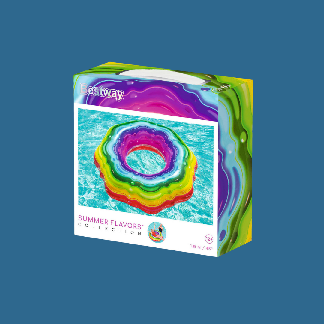 Bouée ronde ruban arc en ciel Rainbow ø115cm