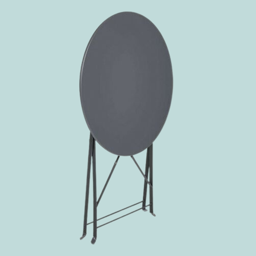 Table de jardin pliante - 2 places - Gris Anthracite - gris anthracite