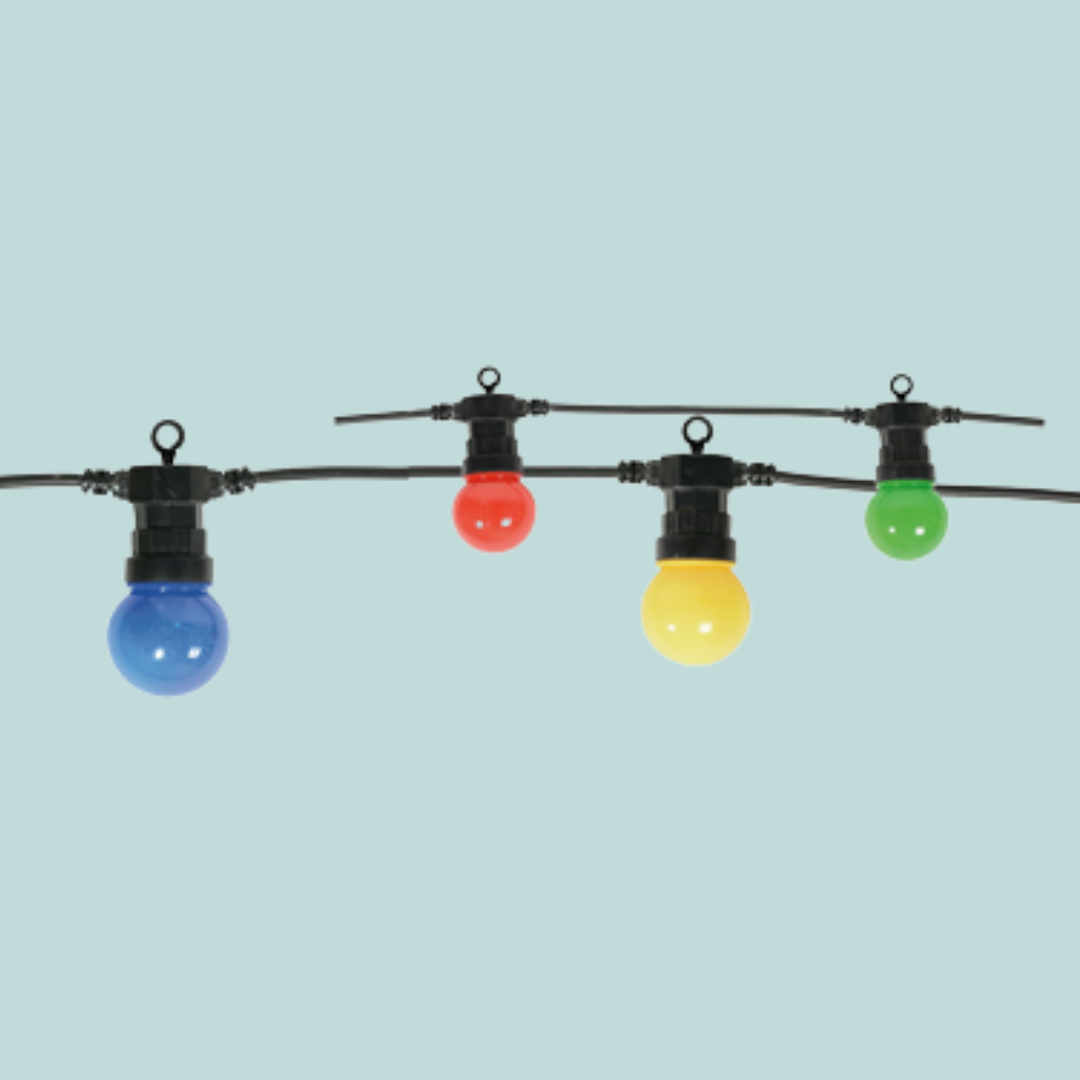 Guinguette filaire multicolore 50 Leds 7.25M IP 44